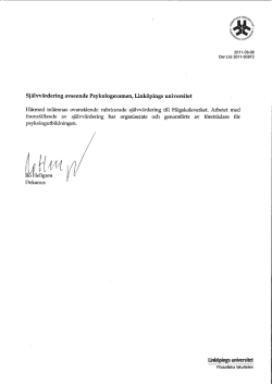 Högskoleverkets kvalitetsutvärderingar 2011