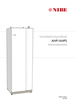 Installatörshandbok AHP/AHPS