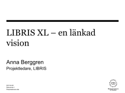 LIBRIS XL – framtidens katalog