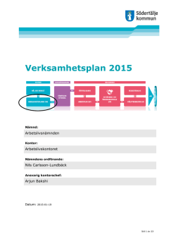 ALN Verksamhetsplan 2015