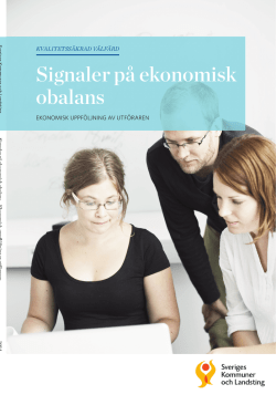 Signaler på ekonomisk obalans - Sveriges Kommuner och Landsting