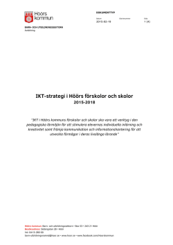 IKT-strategi i Höörs förskolor och skolor