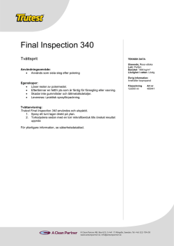 Trutest Final Inspection 340