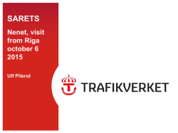 SARETS - regional trafikstrategi, Ulf Pilerot, Trafikverket