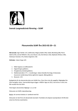 Åre 2015-02-20-21 - Svensk Lungmedicinsk Förening