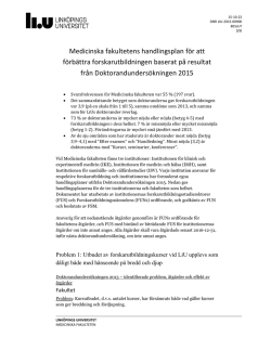 p108 Beslut åtgärdsplan Doktorandundersökningen 2015