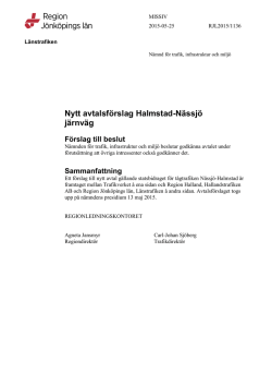 Avtalsförslaget - Region Jönköpings län