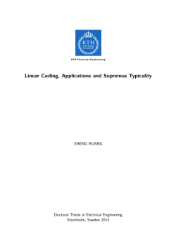 Linear Coding, Applications and Supremus Typicality