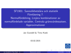 Jan Grandells och Timo Koskis föreläsningsanteckningar