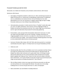 Protokoll Föräldrasamråd 9/2-2015