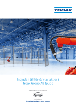 Troax Group Prospekt