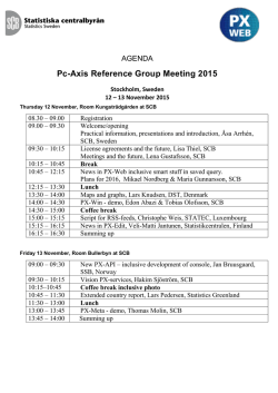 Pc-Axis Reference Group Meeting 2015