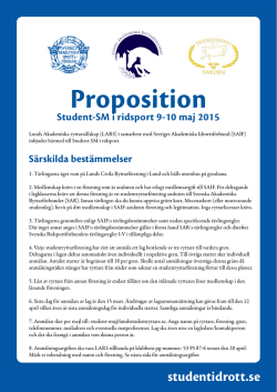 proposition Student-SM i ridsport 2015