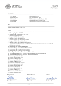 Protokoll Kårstyrelsemöte 13 20142015