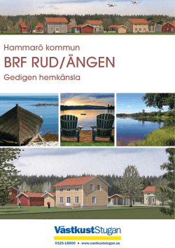 BRF RUD/ÄNGEN - Västkuststugan AB