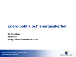 Bo Diczfalusy - Energipolitik och energisäkerhet