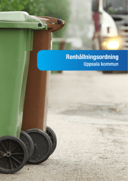 Renhållningsordning för Uppsala kommun – inklusive