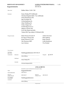 Byggnadsnämnden 2015-02-24 Rådhus Skåne 13,00
