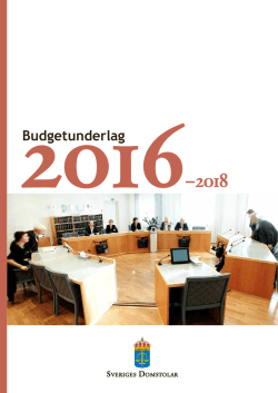 Budgetunderlag 2016-2018