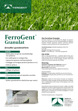FerroGent® Granulat Järnsulfat i granulerad form