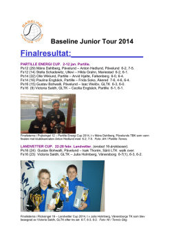 finalresultat baseline junior tour 2014.