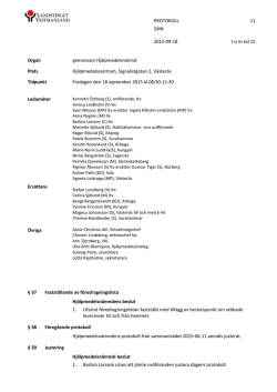 Hjälpmedelsnämndens protokoll 2015-09-18