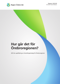 Hur går det för Örebroregionen? 2015:05