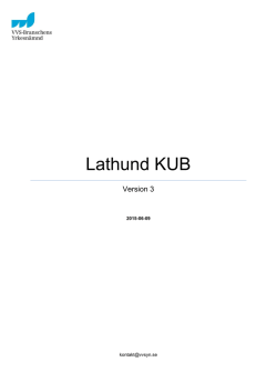 Lathund KUB Version 3