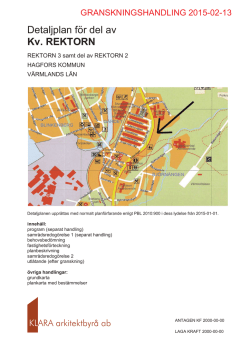 Detaljplan för del av Kv. REKTORN