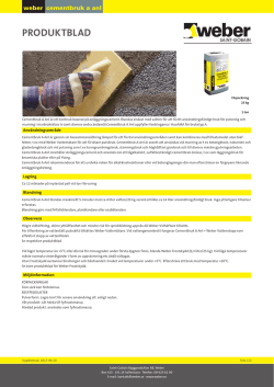 Produktdatablad pdf weber cementbruk a anl