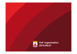 VoF organisation 2015-06-01