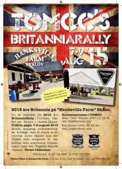 TOMCC, Britannia Rally, Hankswille Farm, Svalöv.