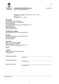 Miljö- och byggnadsnämnden 2015-10-07