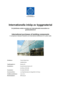 Internationella inköp av byggmaterial