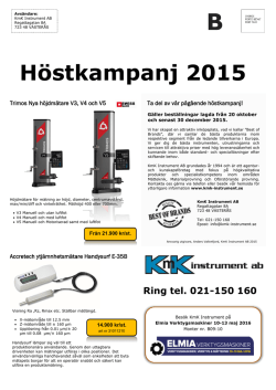 KmK Höstkampanj 2015