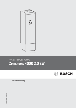 Bosch Compress 4000 2 0 EW Installationsmanual