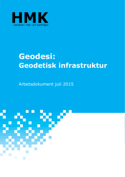 HMK Geodesi: Geodetisk infrastruktur