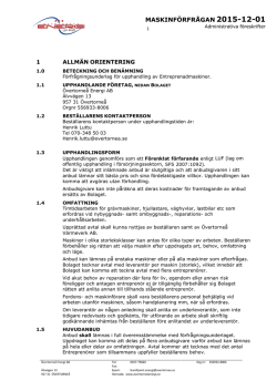 MASKINFÖRFRÅGAN 2015-12-01
