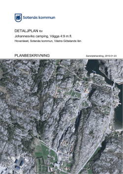 DETALJPLAN för PLANBESKRIVNING
