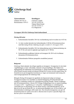 Årsrapport 2014 Facknämnder