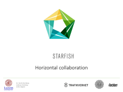 Potential in Sweden - Closer Starfish, Dr. Henrik Sternberg, Lund