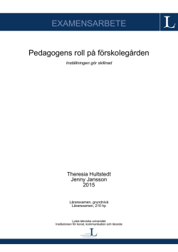 EXAMENSARBETE - pure.ltu.se - Lule&aring; tekniska universitet