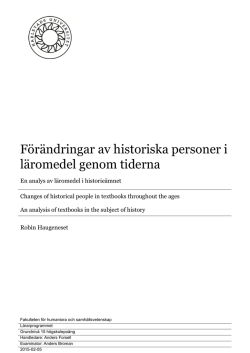 Förändringar av historiska personer i läromedel genom tiderna