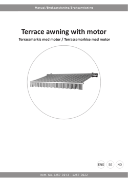 Terrace awning with motor