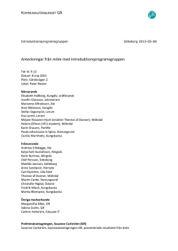 Introduktionsprogramsgruppen 2015-05