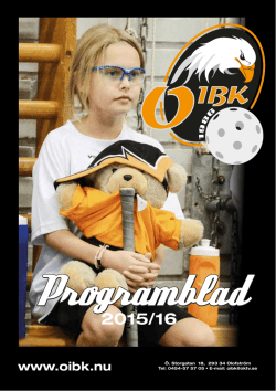 Programblad 2015/16