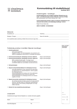 Kommunbidrag till studieförbund 2015, ansökan och regler