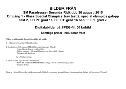 Söndag Omgång 1 Special Olympics Grad 1 och 2 (pdf