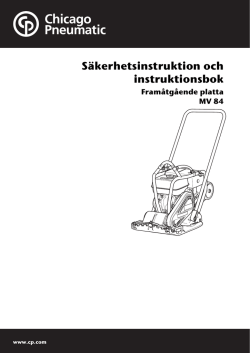 Säkerhetsinstruktion och instruktionsbok