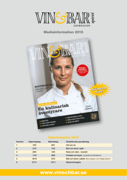 Prislista 2015 pdf - Vin & Bar Journalen